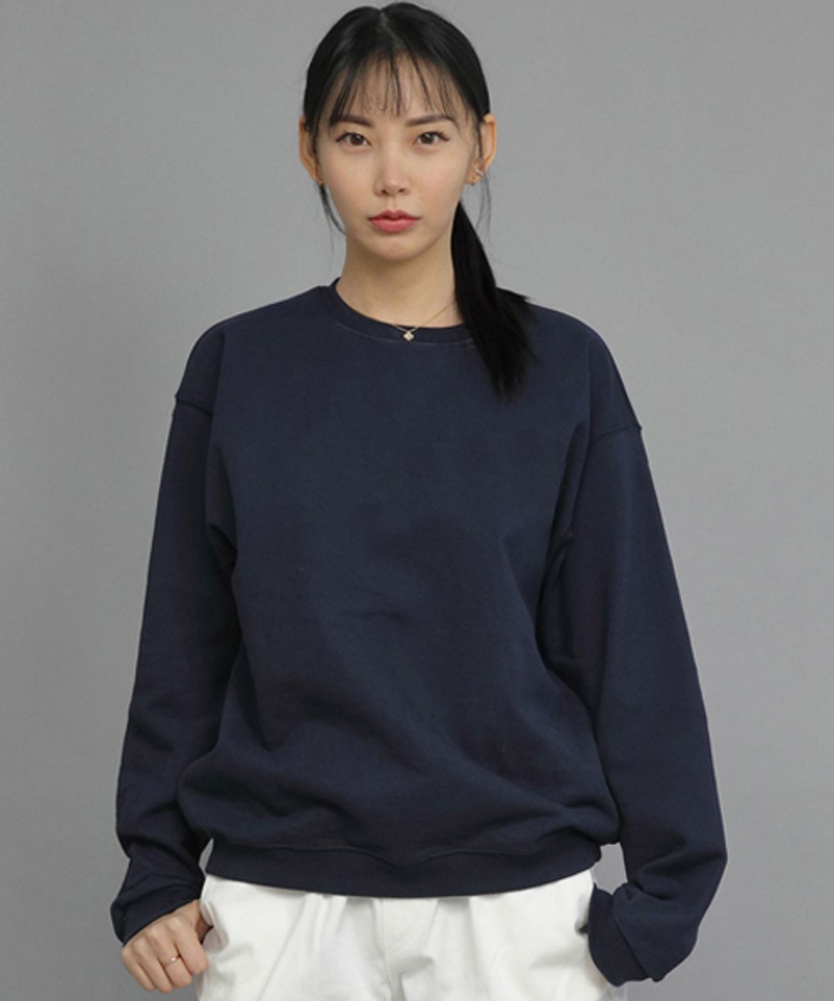 세인트크루(SAINTCREW) 헤비테리 레귤러 스웨트셔츠 HRS-803 네이비