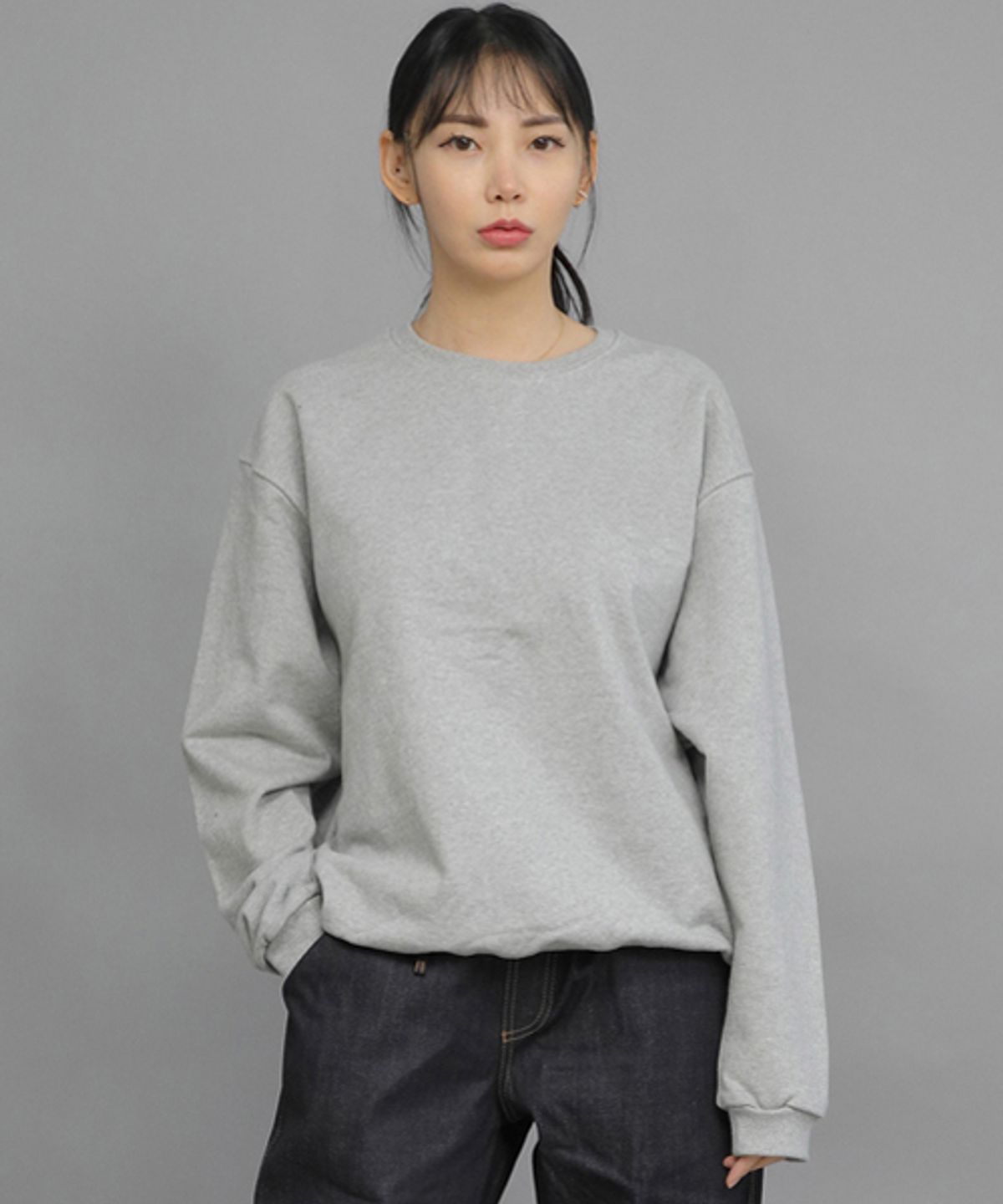 세인트크루(SAINTCREW) 헤비테리 레귤러 스웨트셔츠 HRS-803 그레이