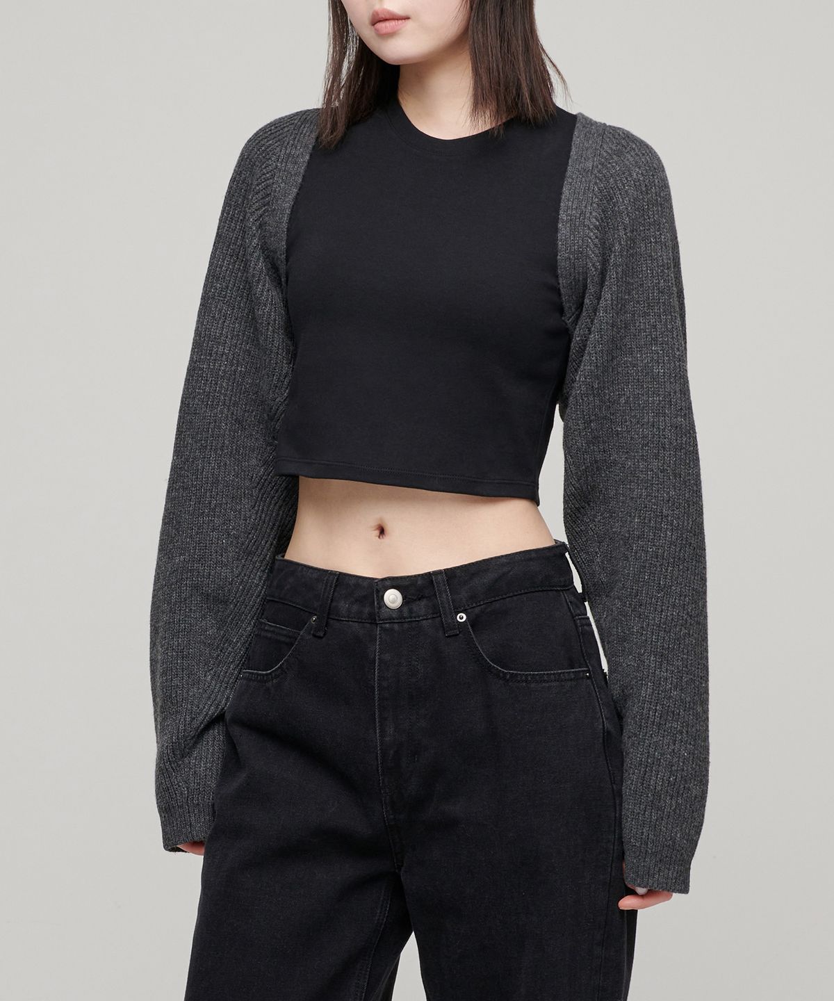 무신사 스탠다드 우먼(MUSINSA STANDARD WOMAN) 우먼즈 볼레로 가디건 [미디엄 그레이]