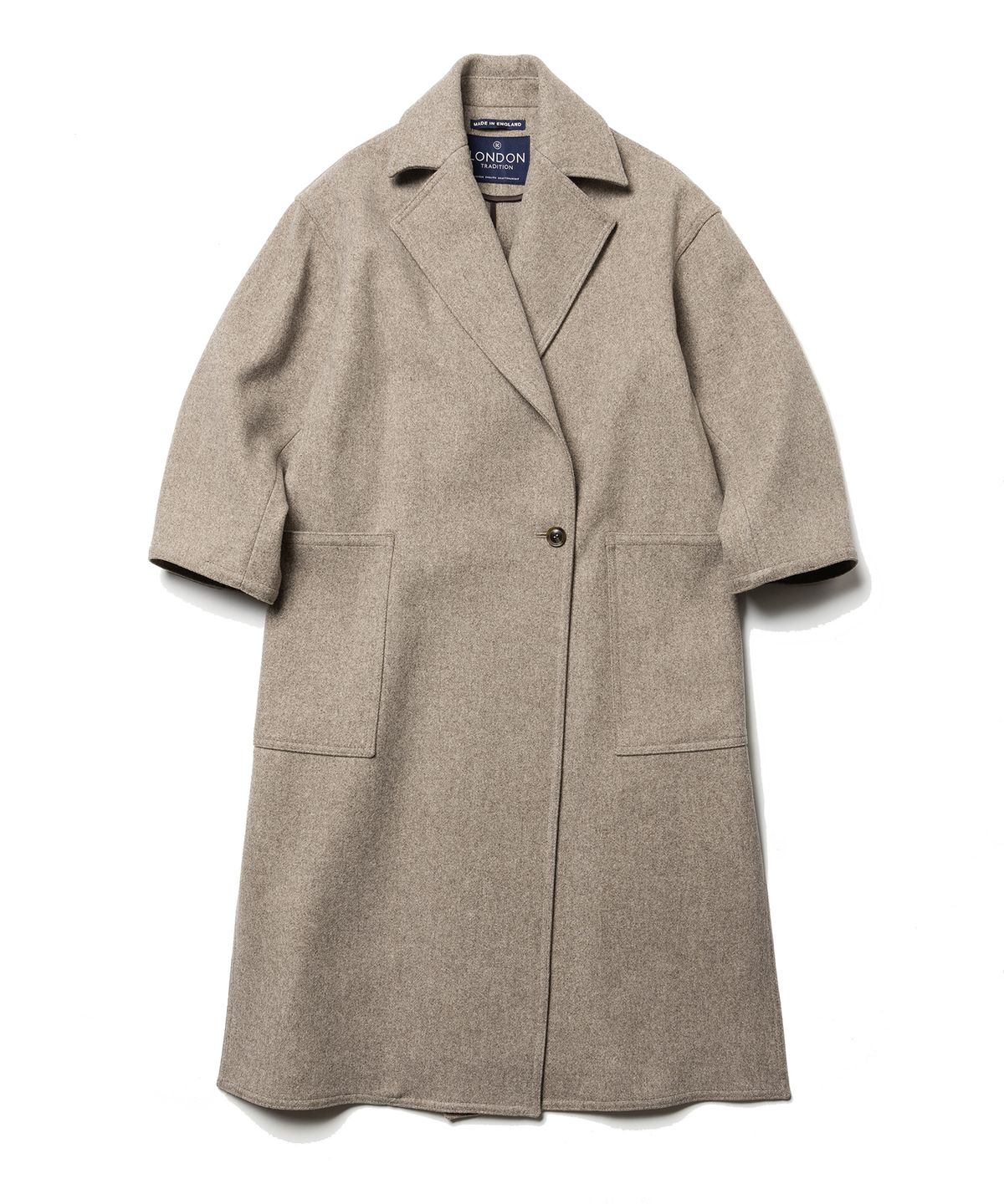 런던트레디션(LONDONTRADITION) Slit Oversize Ladies Chester Coat - DK. Mushroom M228