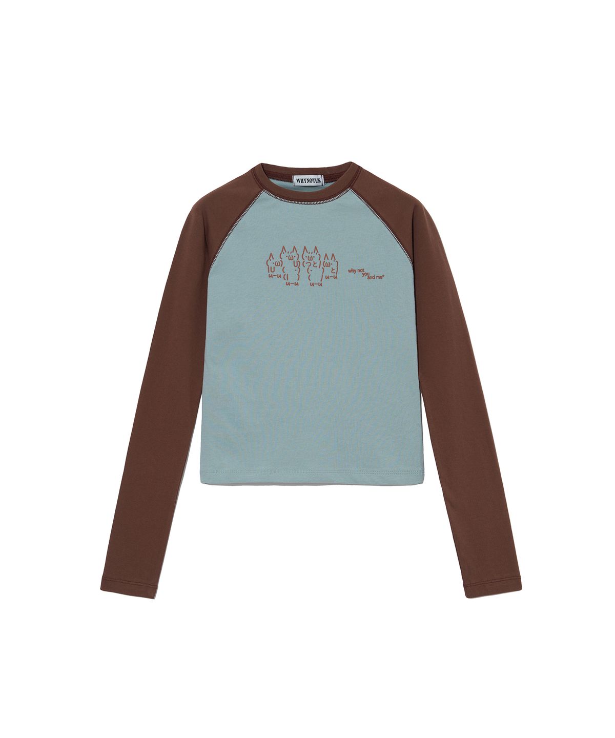 와이낫어스(WHYNOTUS) emoji raglan tee - dirty mint