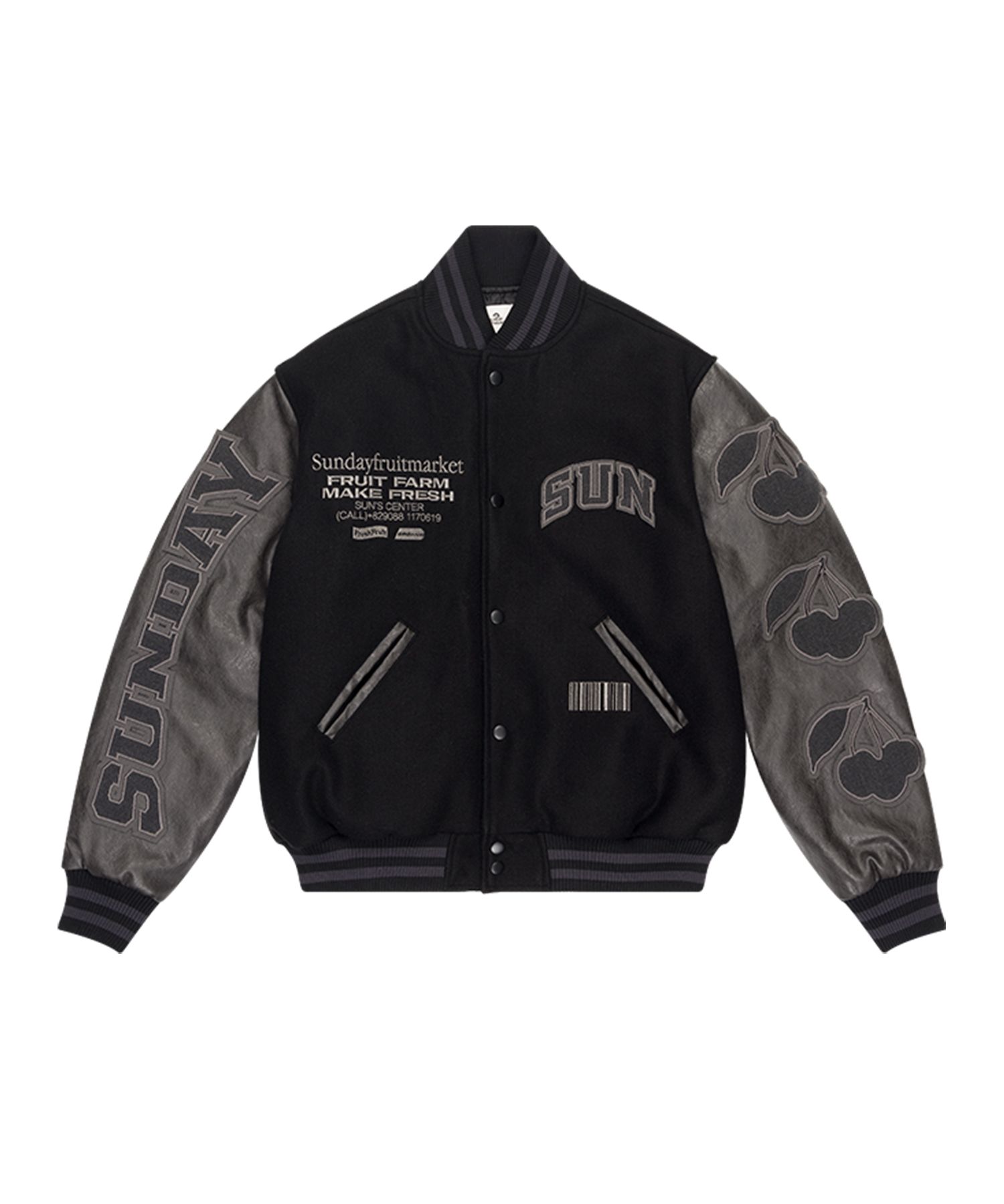 ★関税込★SUNDAY FRUIT MARKET★SUNDAY VARSITY JACKET★ MUSINSA公式 | SUNDAY FRUIT MARKET SUNDAY VARSITY JACKET PINK