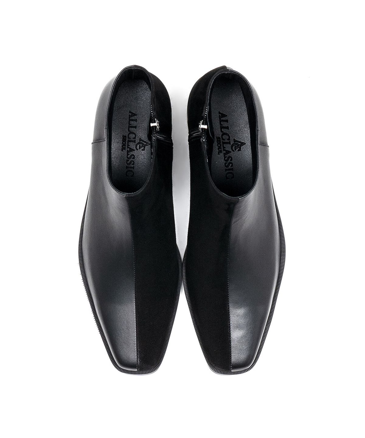 올클래식(ALLCLASSIC) ALC081 에스트로 하프 부츠_black & suede