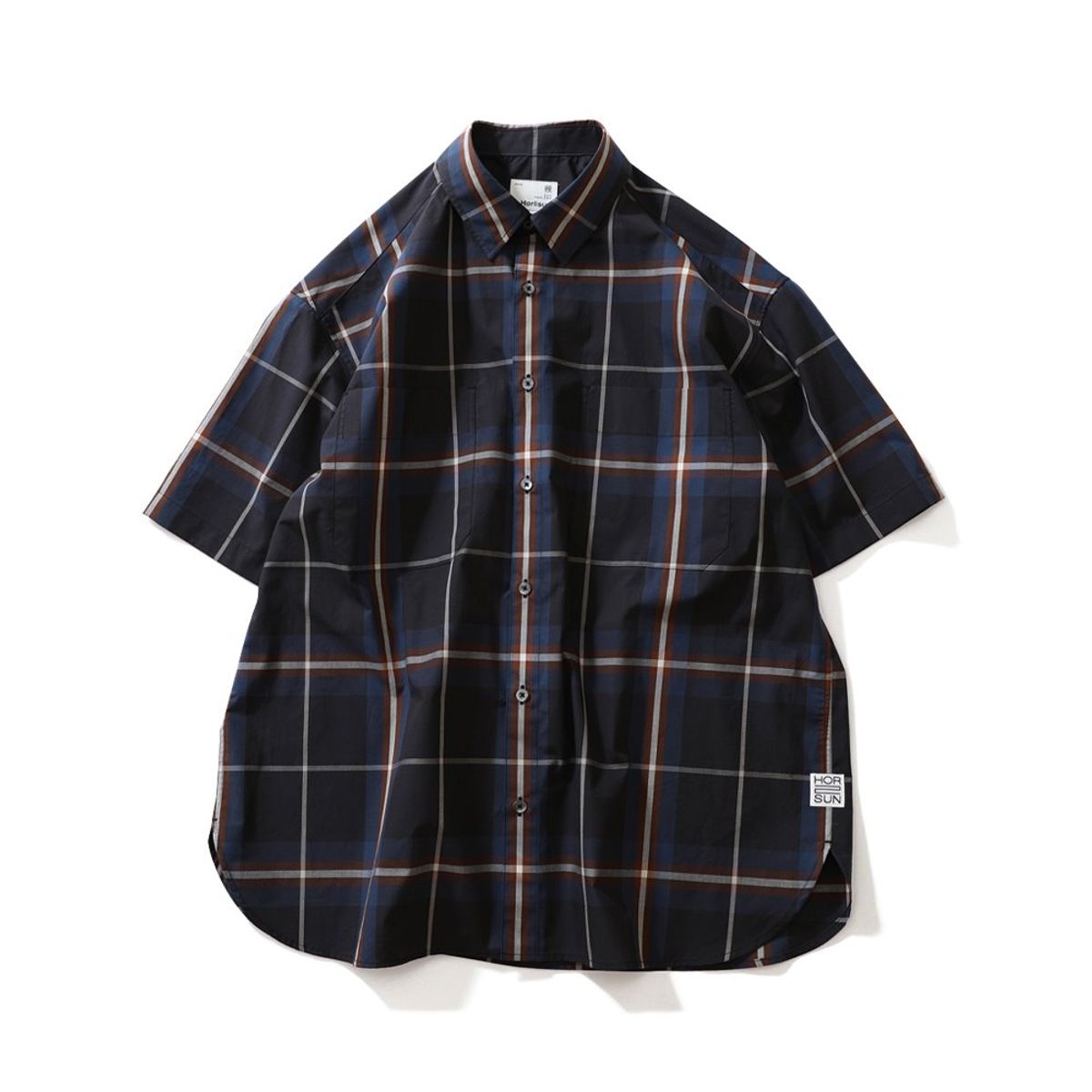 홀리선(HORLISUN) 21SS Ophir Multi Stripe Short Sleeve Shirts Black Layer