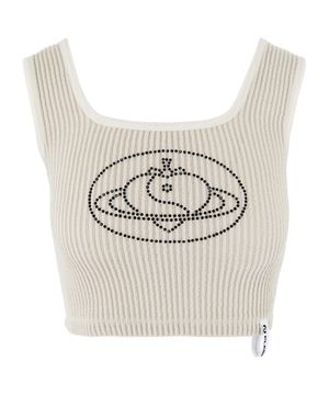 SPACE TOP IN BEIGE(크롭 니트 슬리브리스)