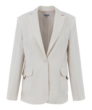 MESH JACKET IN OATMEAL(오버핏 싱글 블레이저)