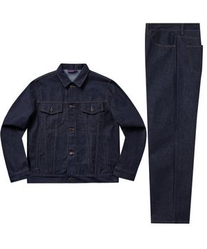 [SET][논페이드] 트러커 데님 셋업 - 딥블루