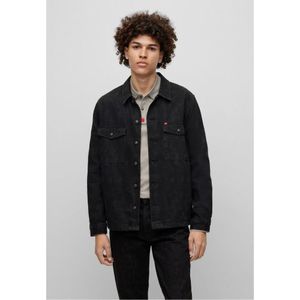 프린트 데님 오버사이즈핏 셔츠 50484600_004