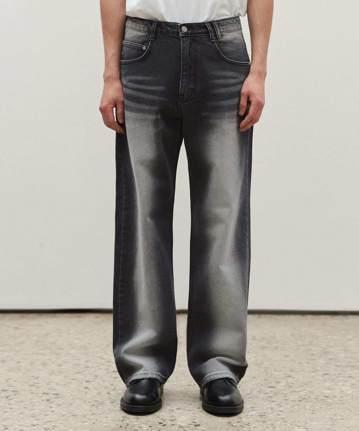 데케트(DECET) Mid Rise Wide Jeans DCPT027BlackCenter