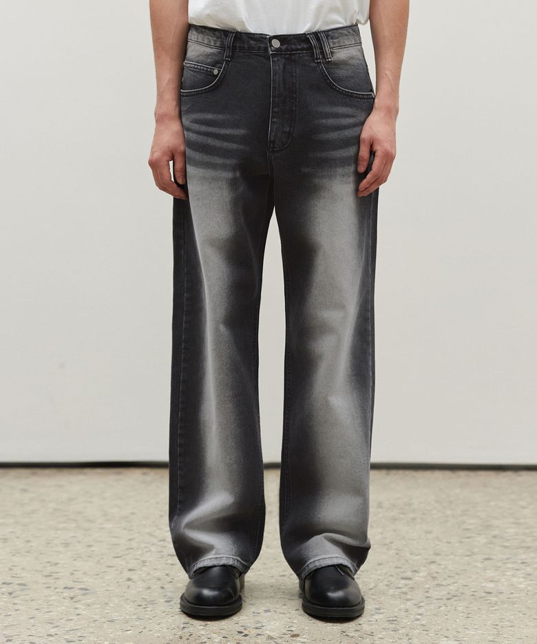 Mid Rise Wide Jeans DCPT027BlackCenter