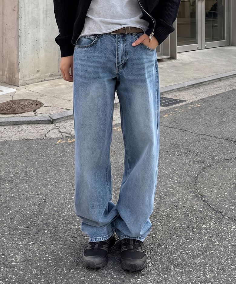 Mid Rise Wide Jeans DCPT027BlueCenter