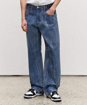 Mid Rise Wide Jeans DCPT027CrinkleBlue