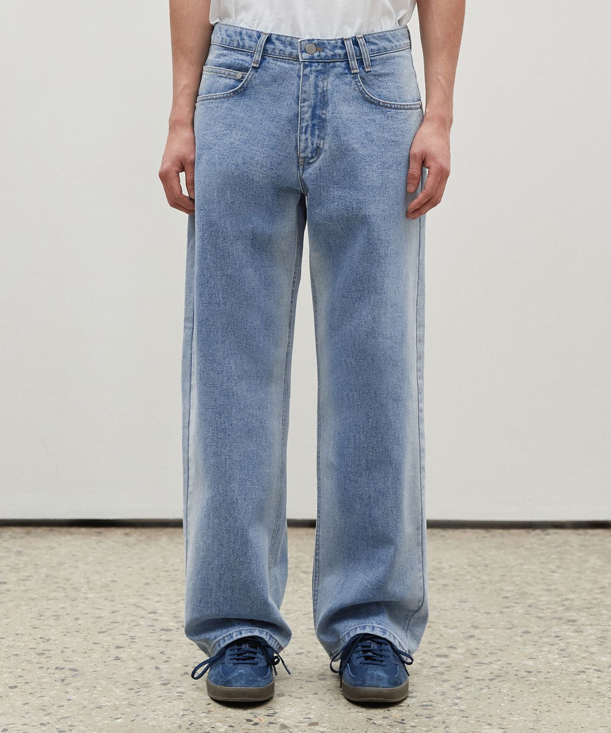 데케트(DECET) Mid Rise Wide Jeans DCPT027LightBlueSide