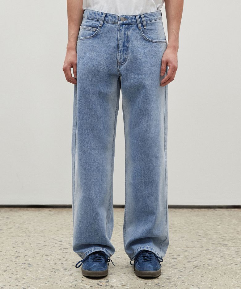 Mid Rise Wide Jeans DCPT027LightBlueSide