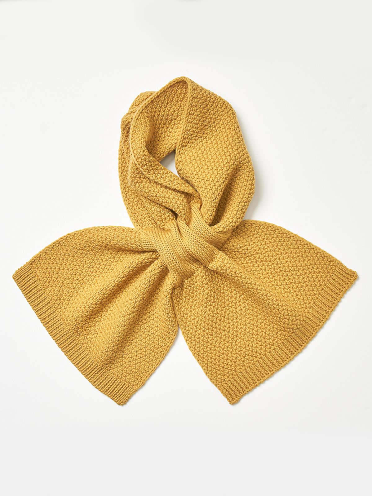 베르노(VERNO) Muffler Knit Yellow Ochre