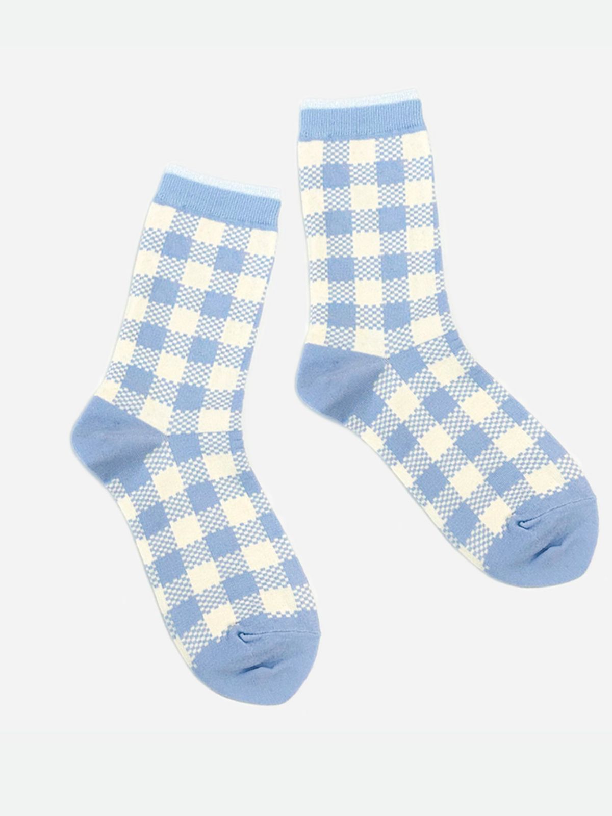 옐로우삭스(YELLOWSOCKS) 깅엄 체크 스카이