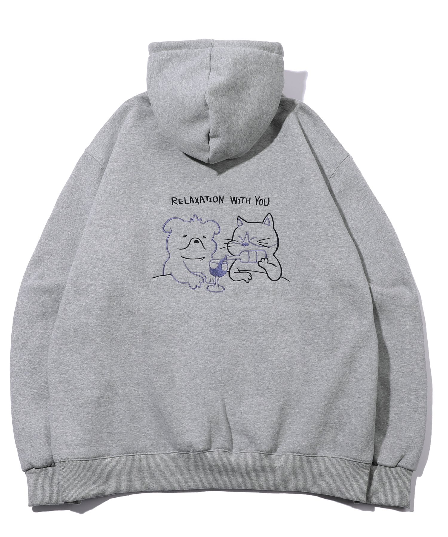【CPGN STUDIO】24FW★ Weekend Embroidered Hoodie MUSINSA | CPGN STUDIO [Fleece lined] Weekend Cat Dog