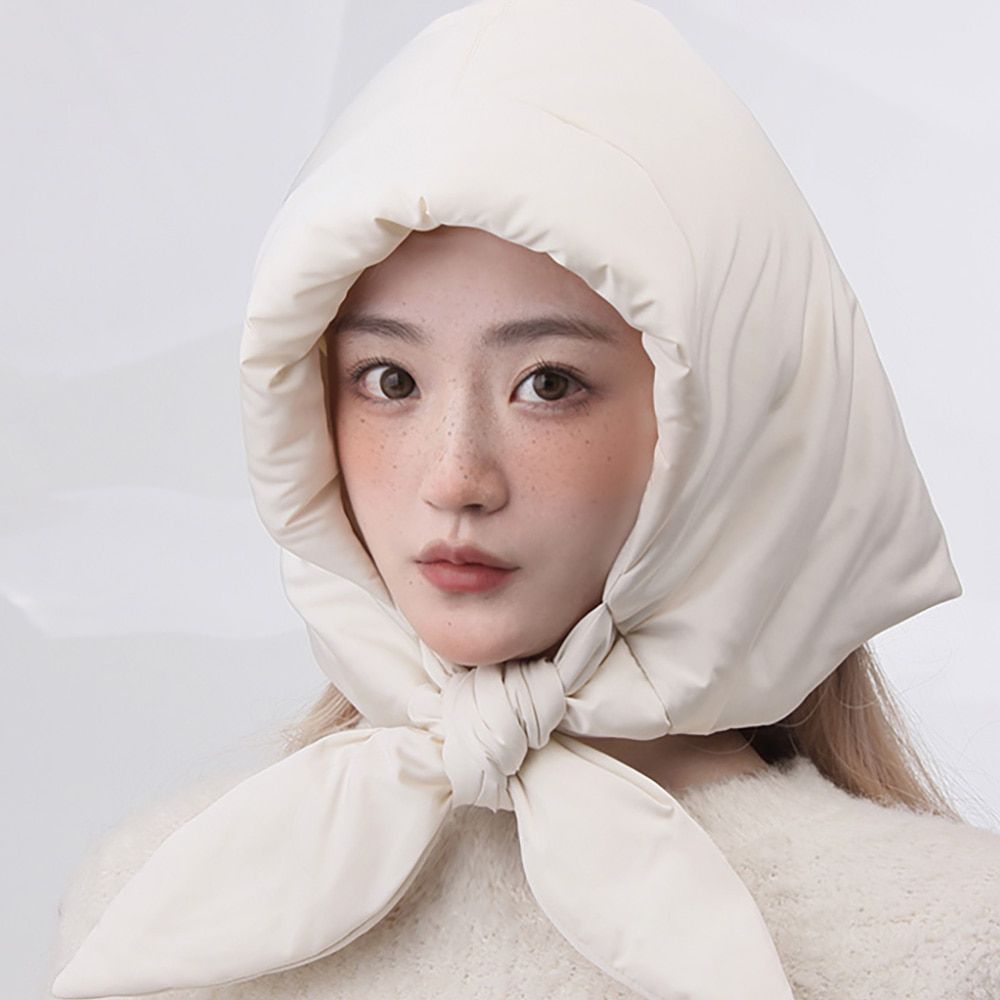 MUSINSA LOOKING4U The Cap Hood Padded Scarf Muffler C2 Ivory