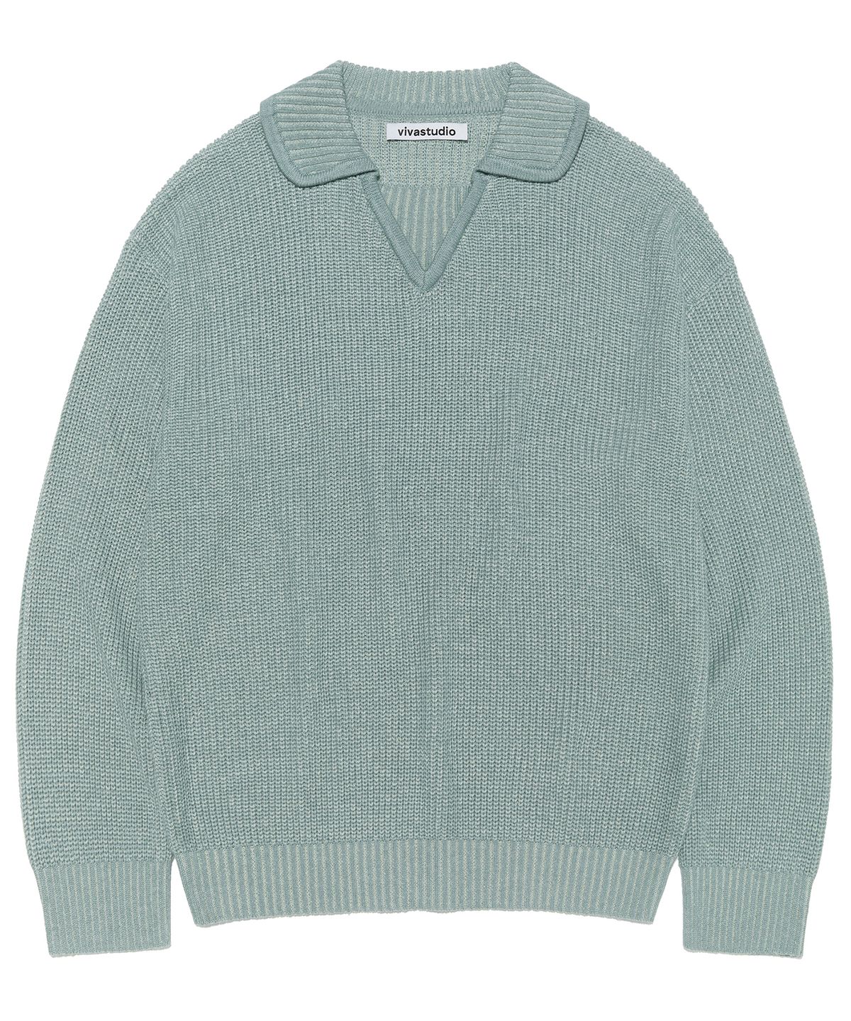 비바스튜디오(VIVASTUDIO) TWO TONE COLLAR KNIT [MINT]