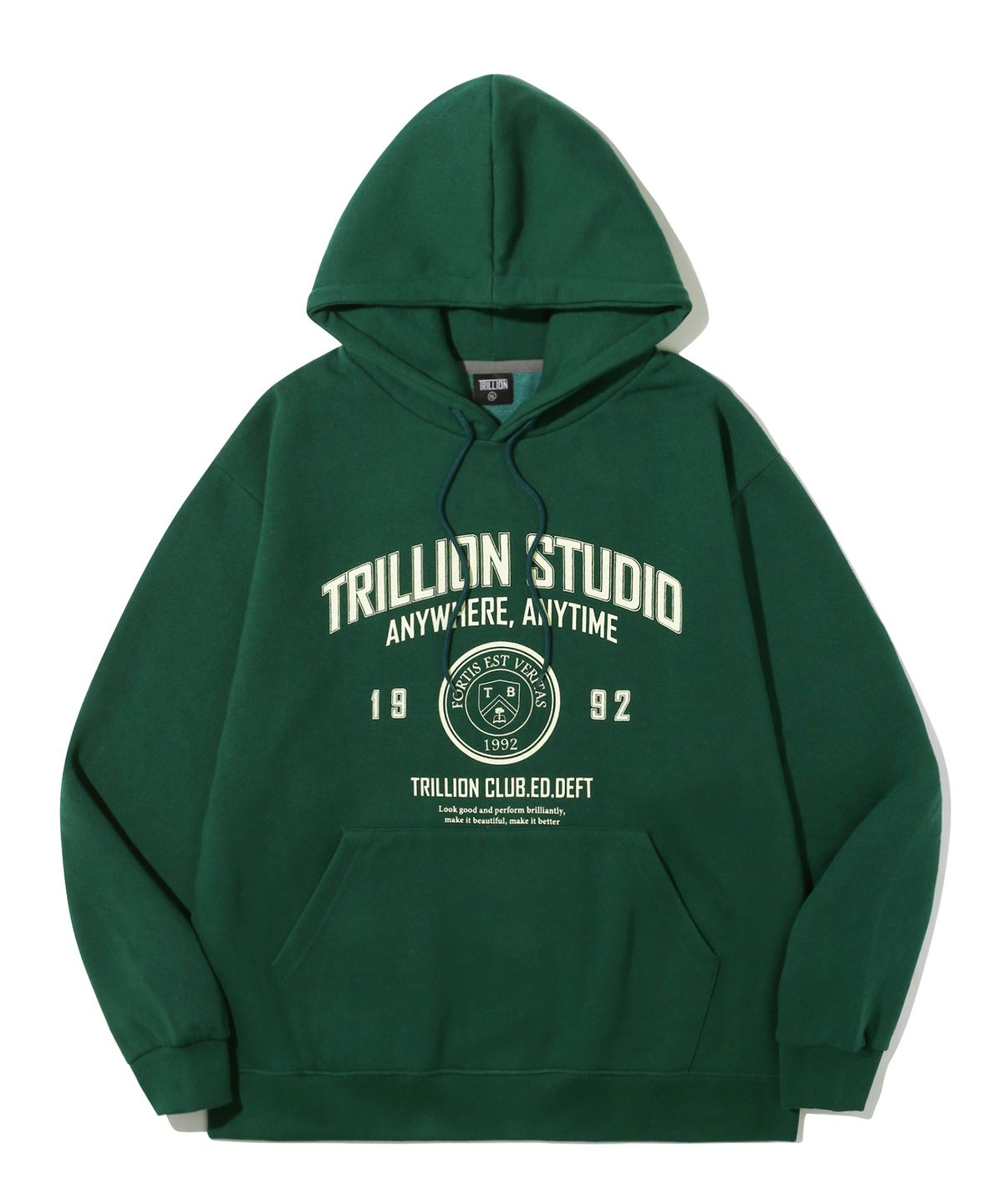 트릴리온(TRILLION) 스튜디오 아치 오버핏 후드 (GREEN)