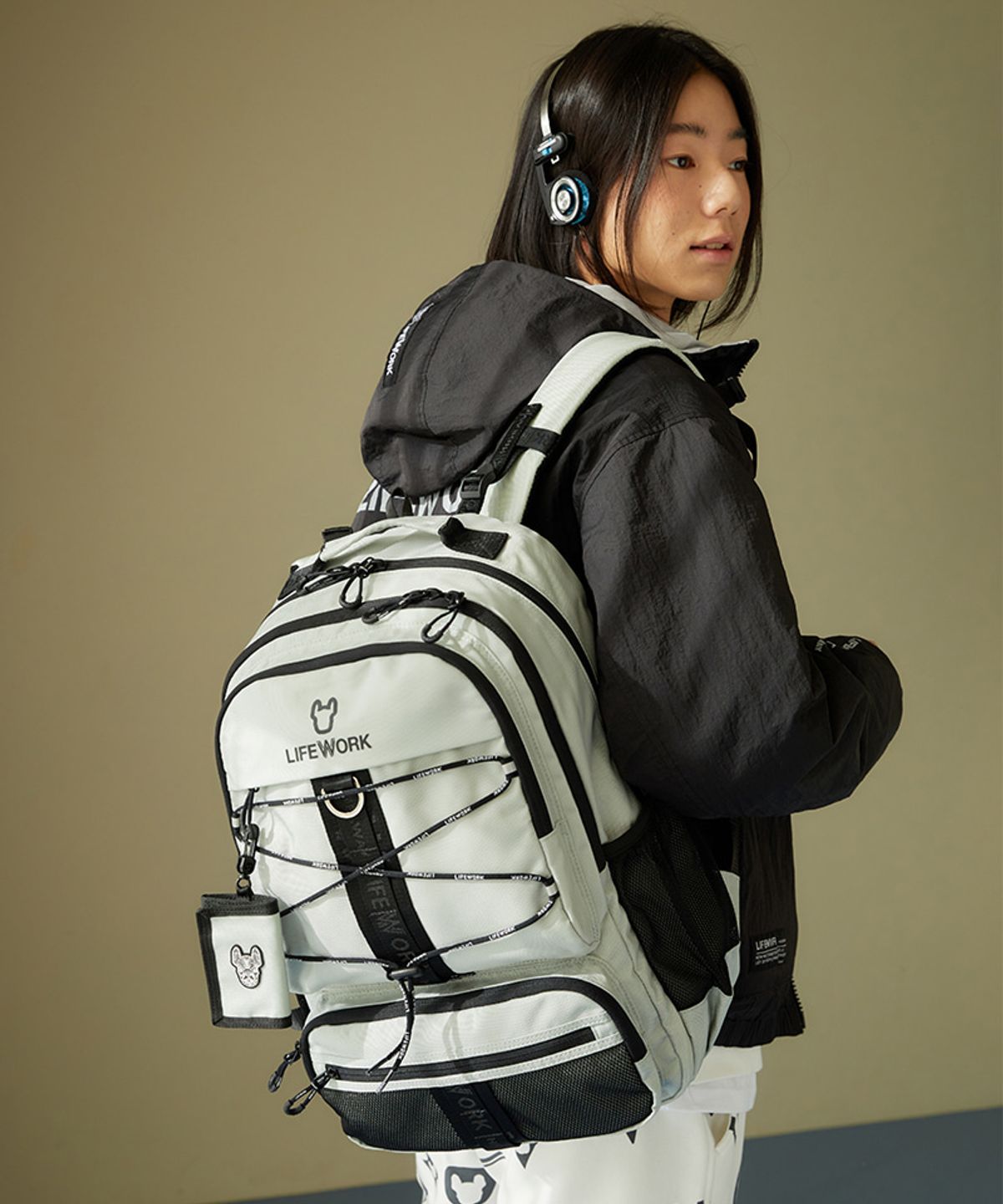 라이프워크(LIFEWORK) 메쉬포켓 스트링 백팩