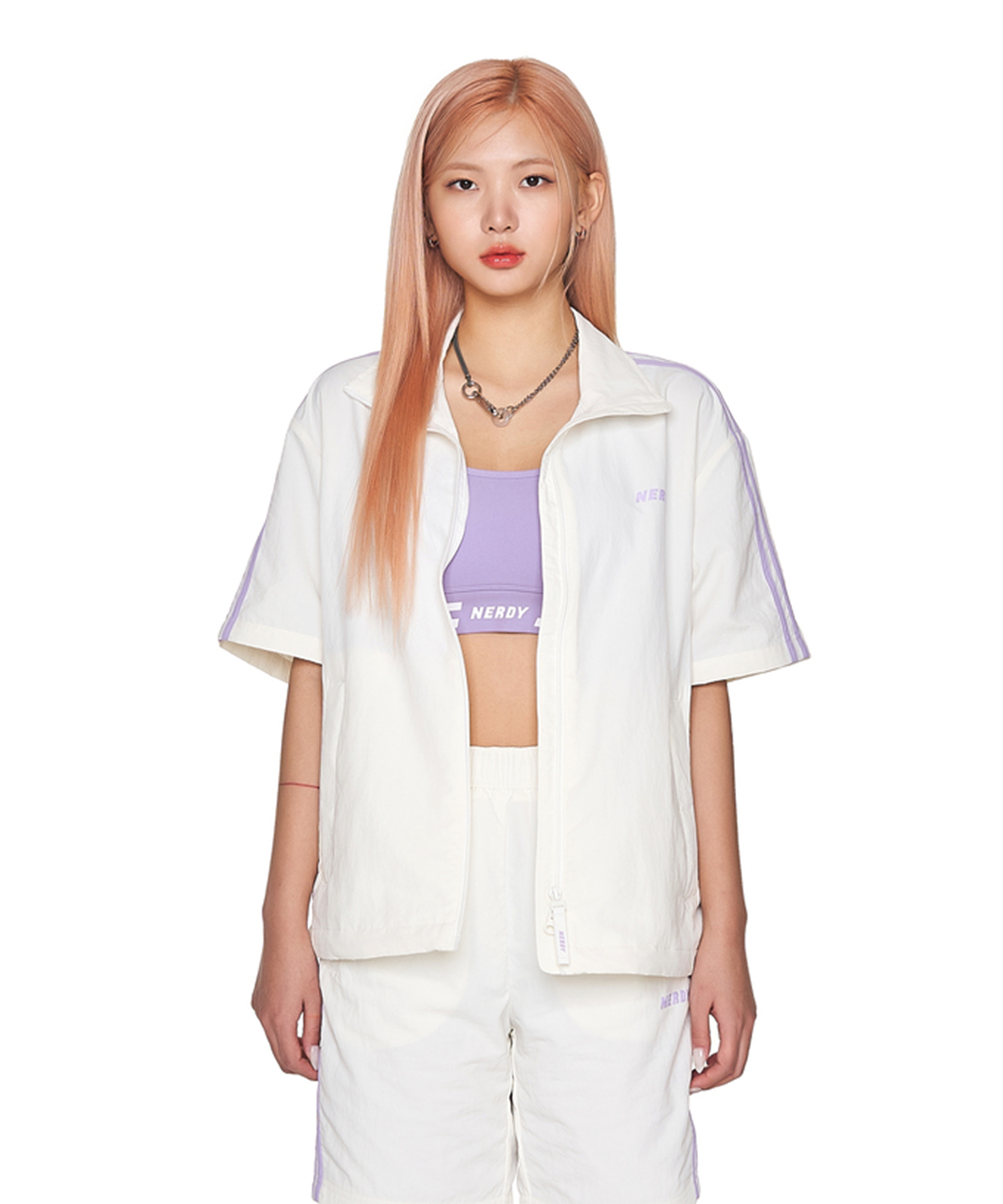 MUSINSA | NERDY NY Short Sleeve Windbreaker (23SS) Cream