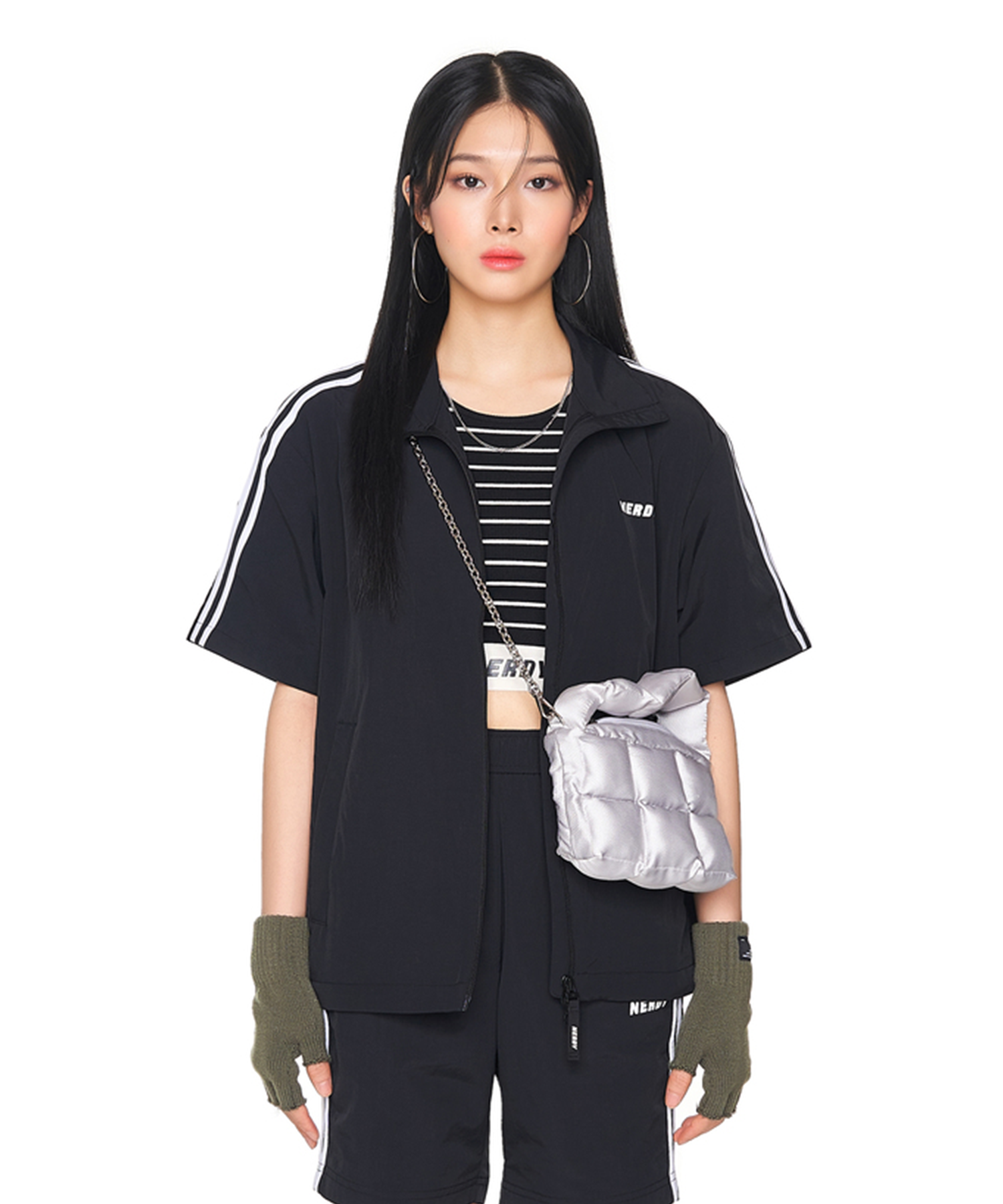 さらに100円引き◆NERDY◆NY short sleeve windbreaker MUSINSA | NERDY NY Short Sleeve Windbreaker (23SS) Black