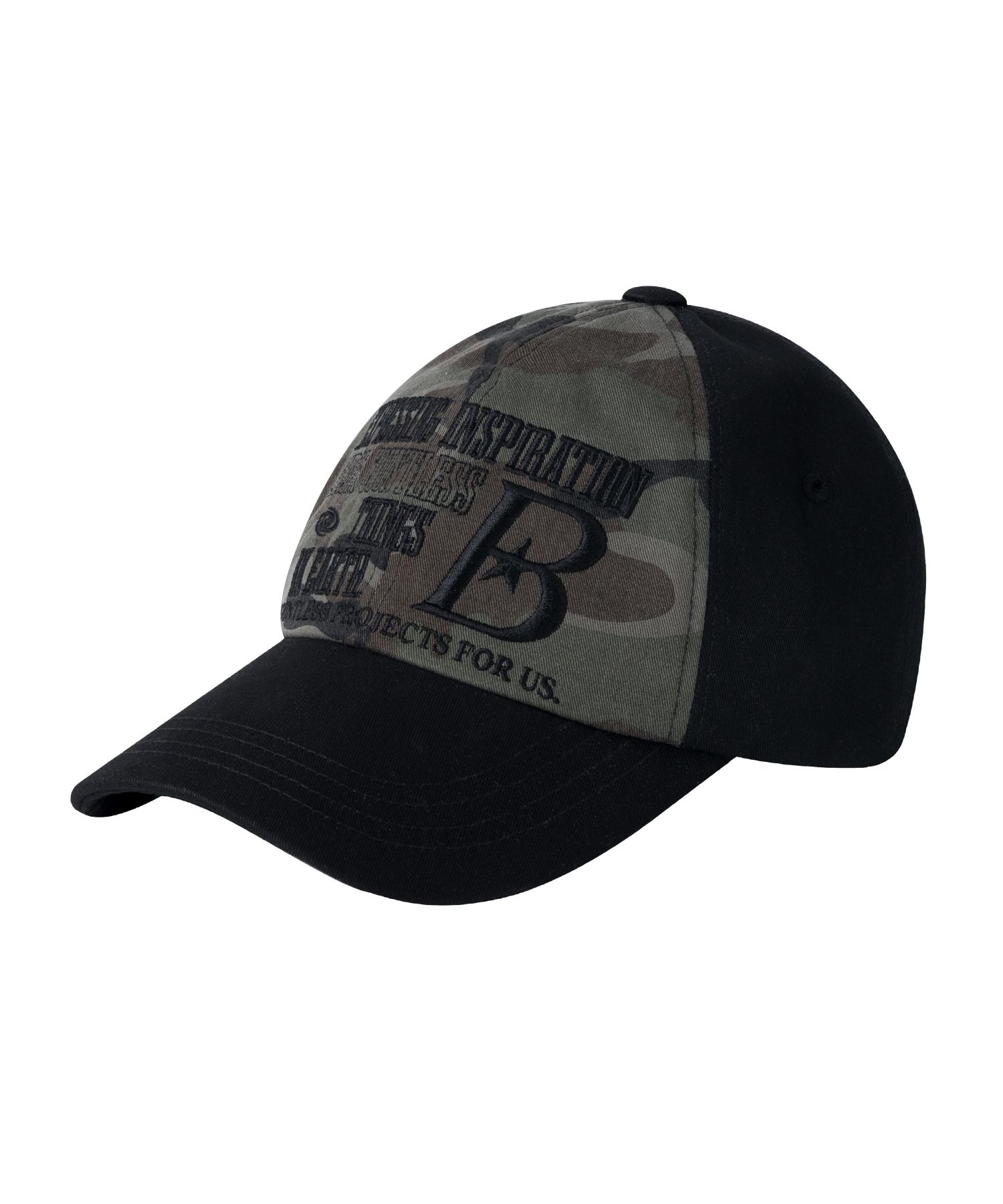 BAUF☆B LOGO DAMAGE BALL CAP MUSINSA公式 | BAUF BLOGO Damage Ball Cap [Black Camo]