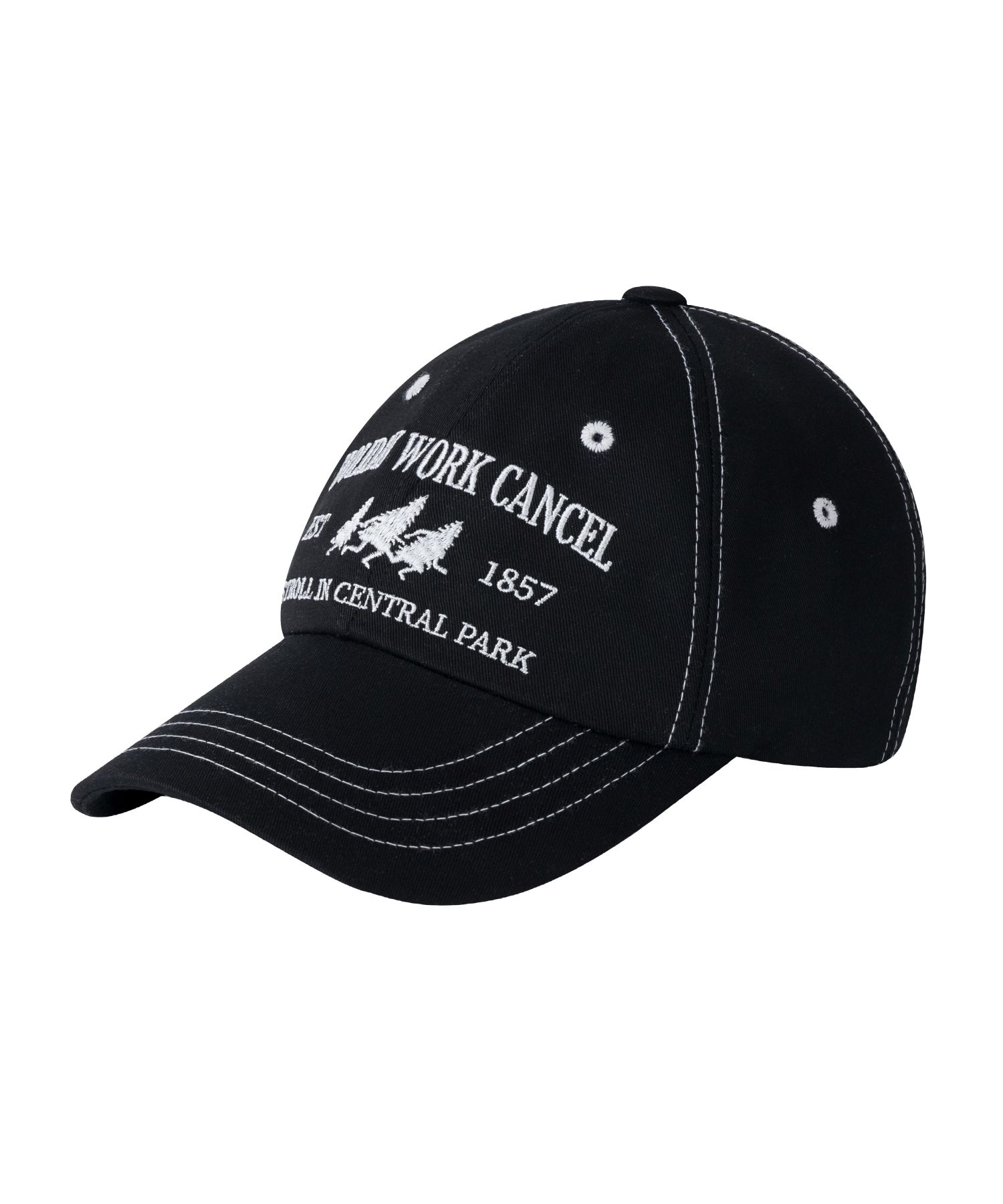 MUSINSA | BAUF HWC Ball Cap [Stitch Black]