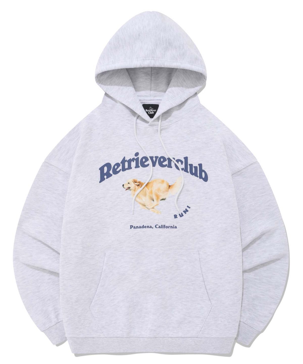 리트리버클럽(RETRIEVER CLUB) RUNNING RETRIEVER HOODIE [MELANGE GRAY]