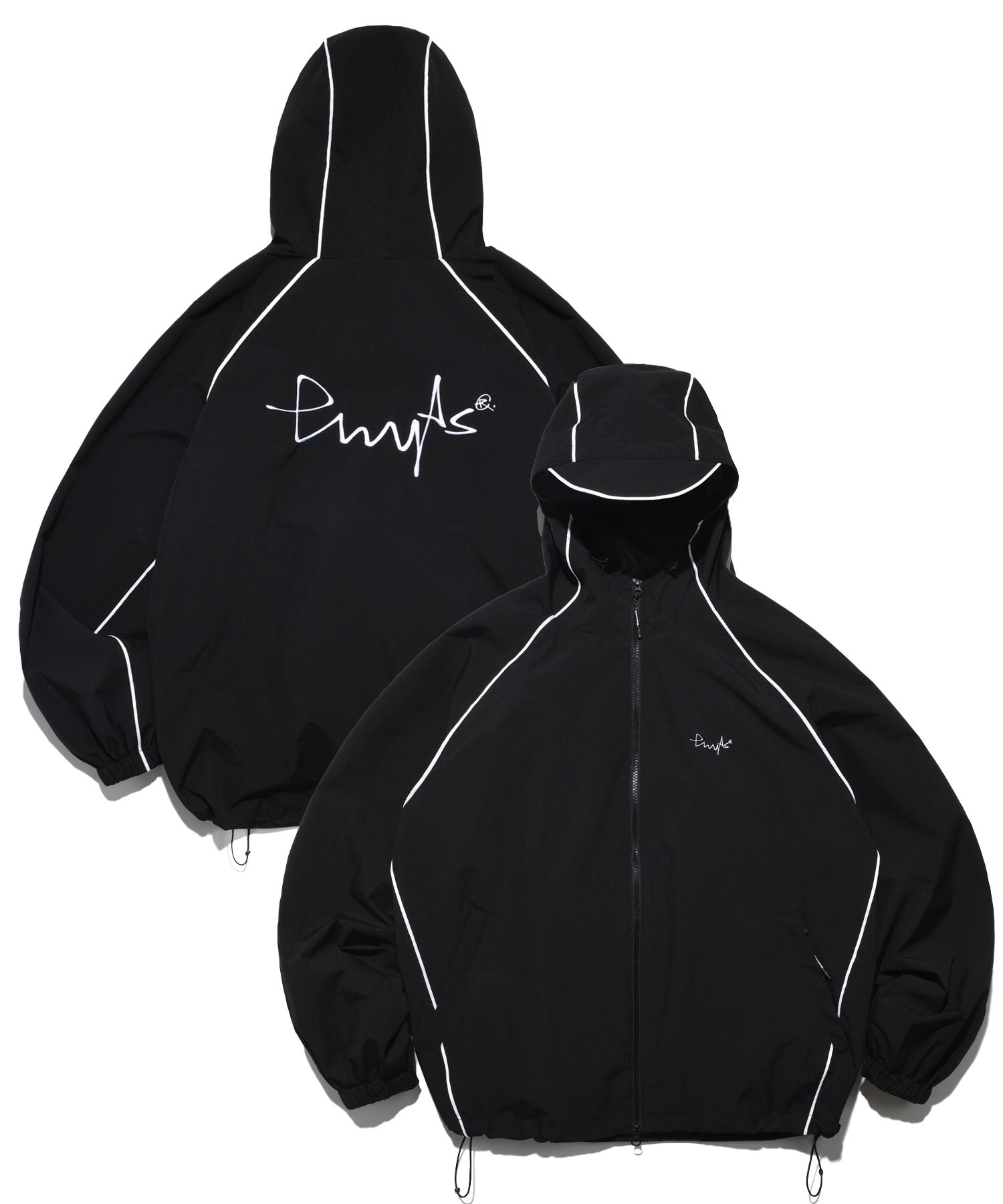 ★送料・関税込★PHYPS★PHYPS PIPING SIGN LOGO HOODIE JACKET MUSINSA | PHYPS SCATTER STAR TAIL HOODIE DYING BLACK