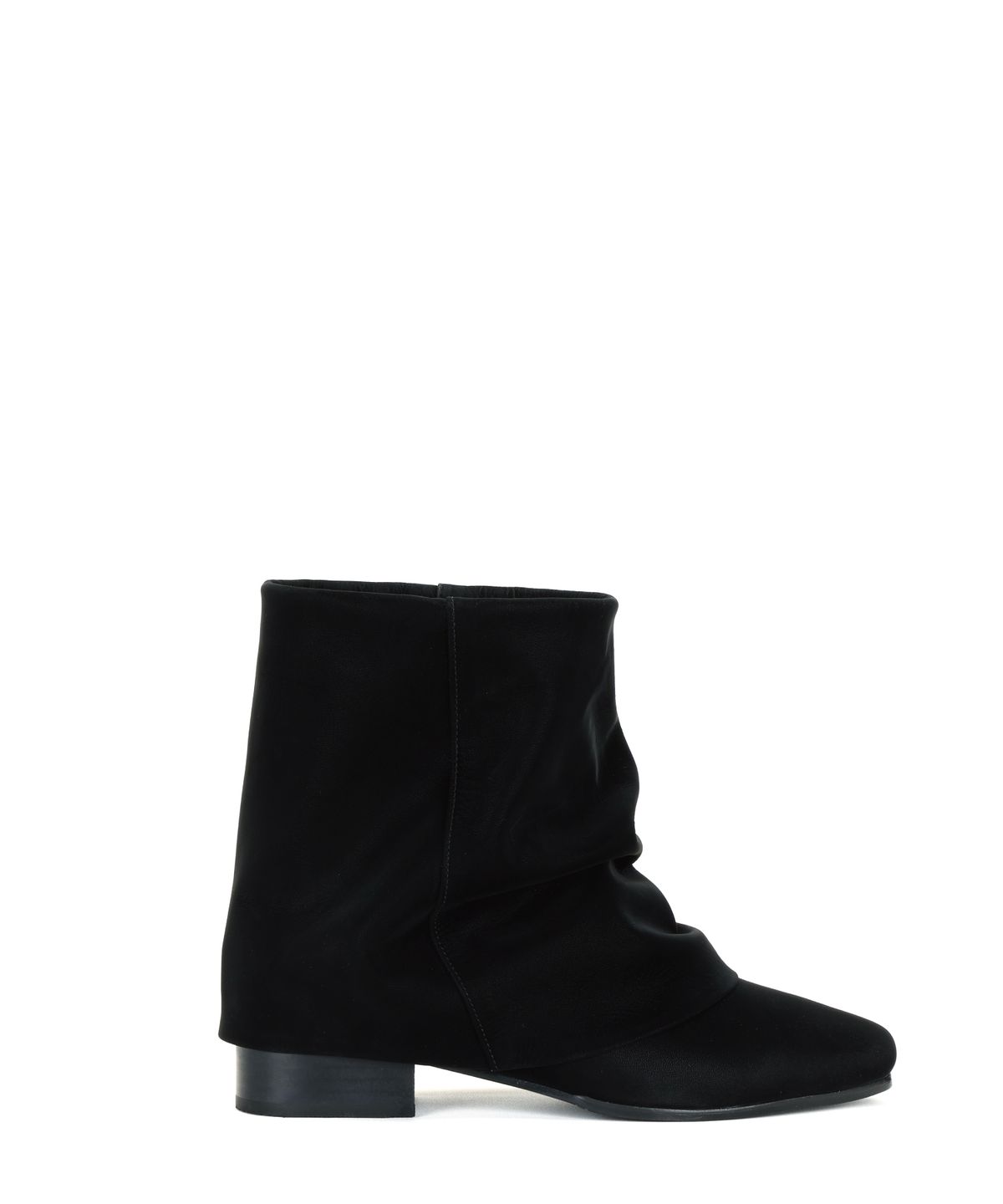 쓰리투에이티(THREE TO EIGHTY) Wrinkle Leather Boots (Black)_Short