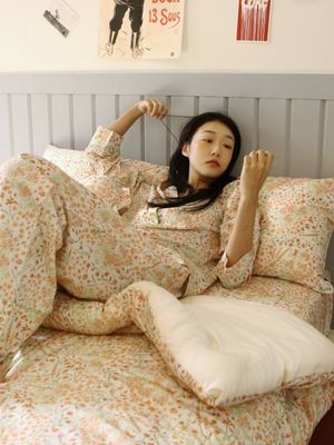 플로럴 면모달 차렵이불