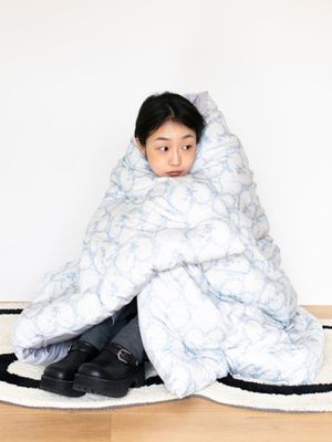 블루 하트 면모달 차렵이불