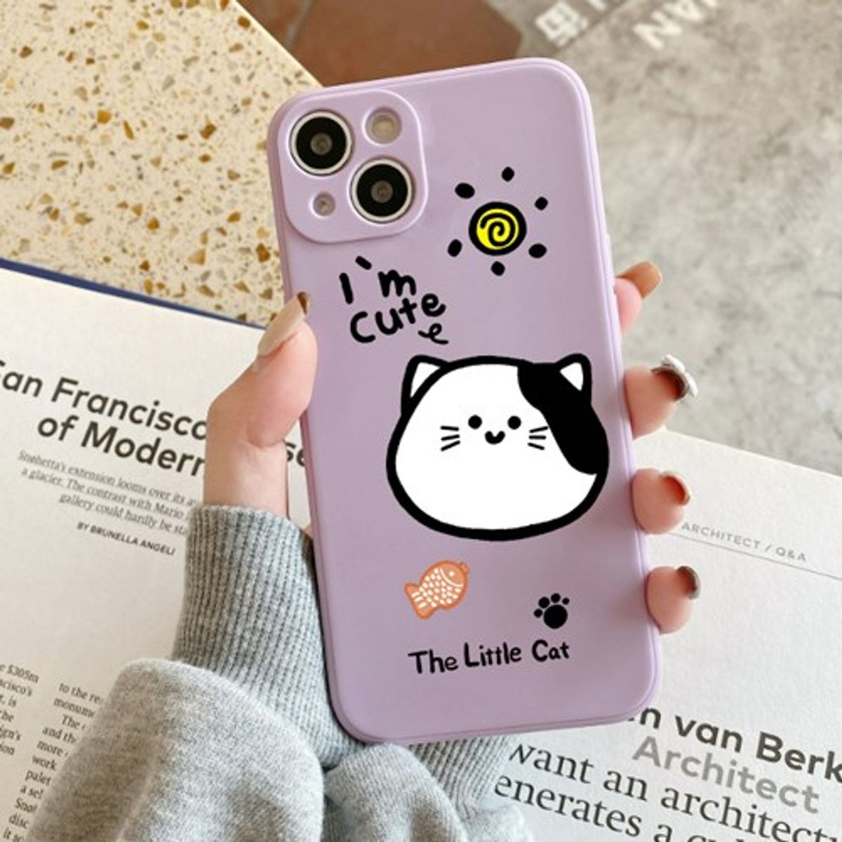 베베케이스(BEBE CASE) 냥냥이 파스텔 스퀘어 케이스