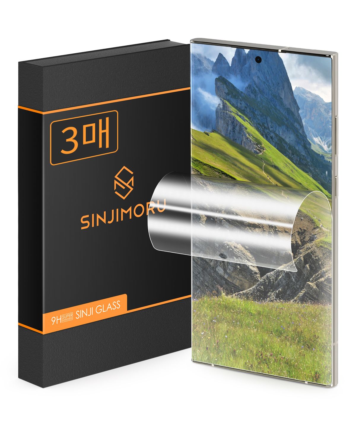 신지모루(SINJIMORU) 갤럭시 S23울트라 이지 풀커버 자가복원 TPU 휴대폰 액정보호필름 3매
