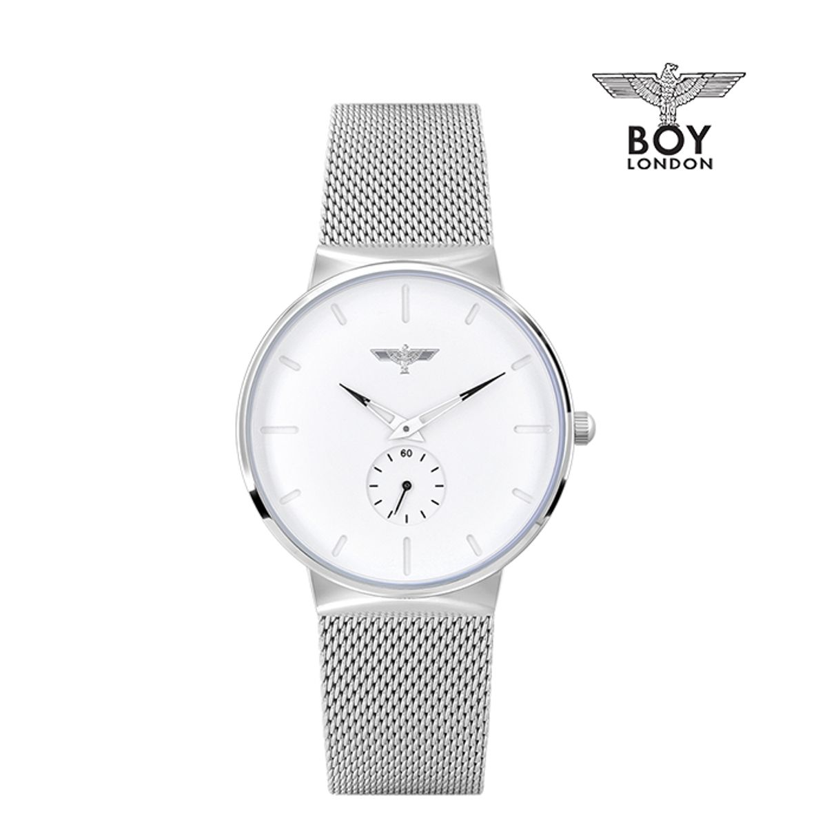 보이런던와치(BOYLONDON WATCH) 미니멀 메쉬 시계 BLD1010M-WH
