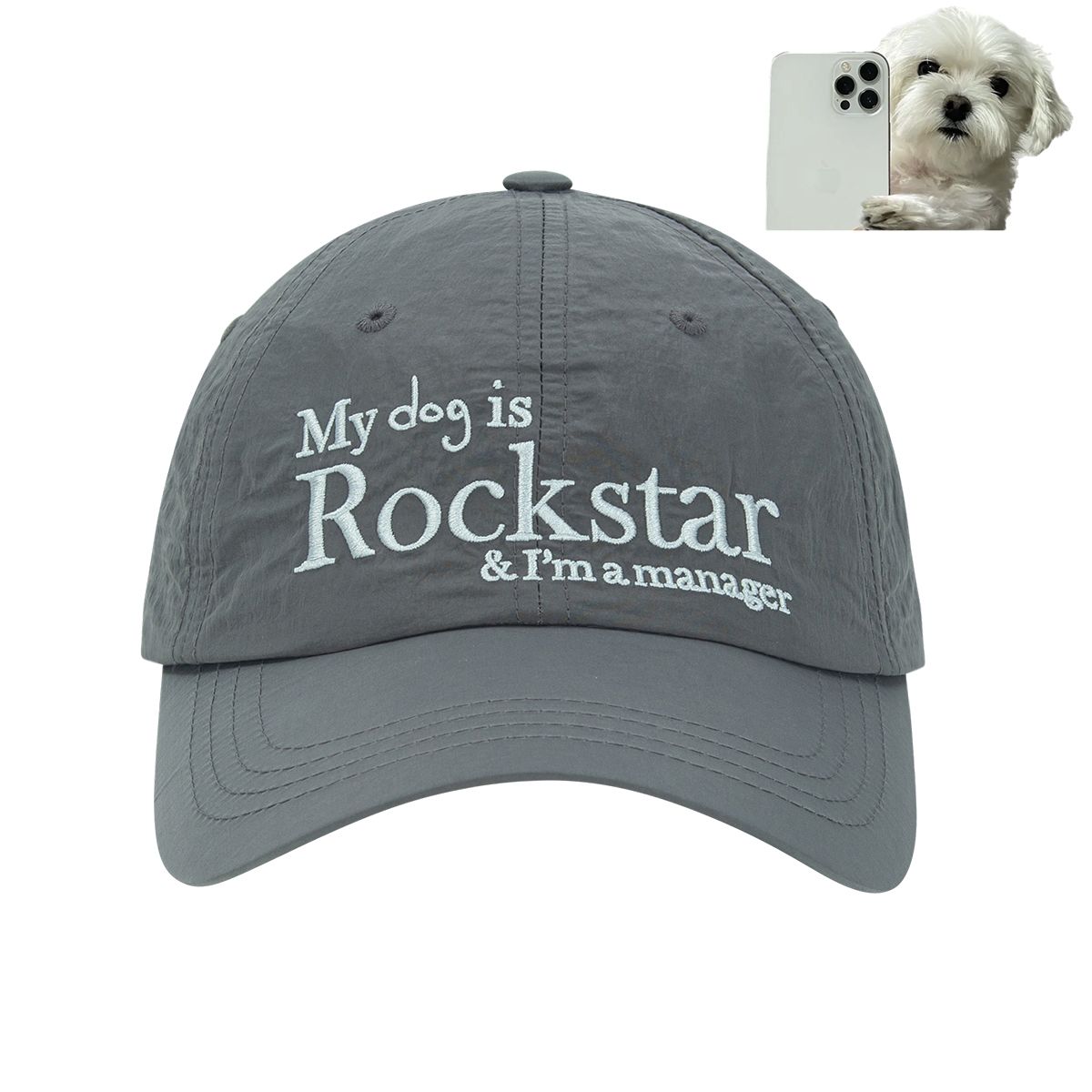조거쉬(JOEGUSH) Rockstar dog Nylon cap (Charcoal)