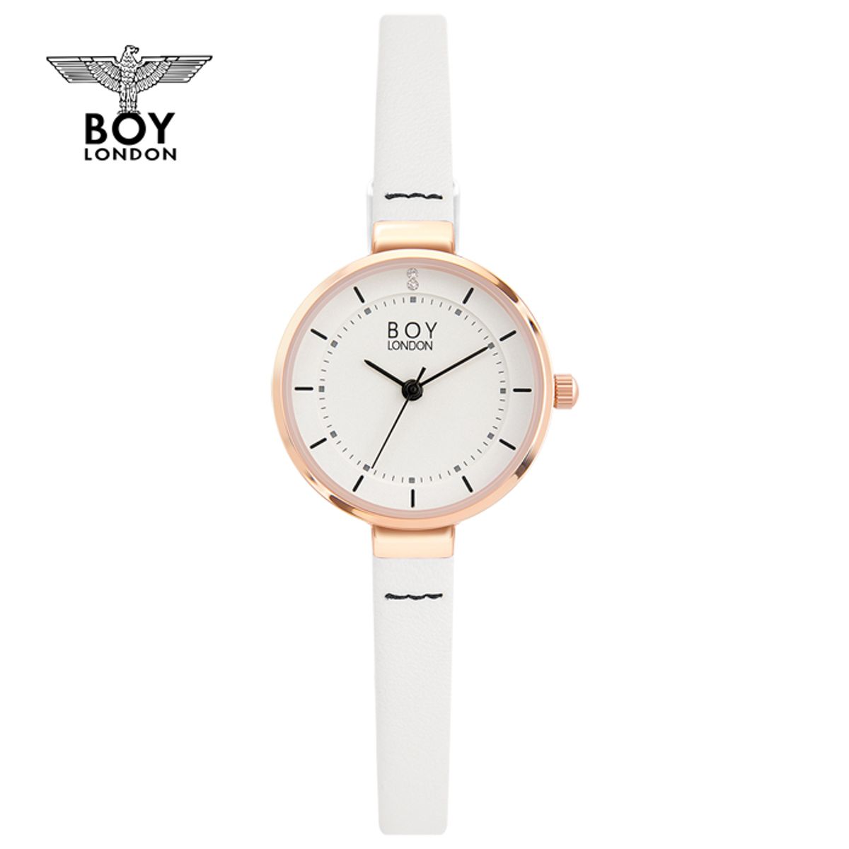 보이런던와치(BOYLONDON WATCH) 심플 여성 가죽시계 BLD5275-WH
