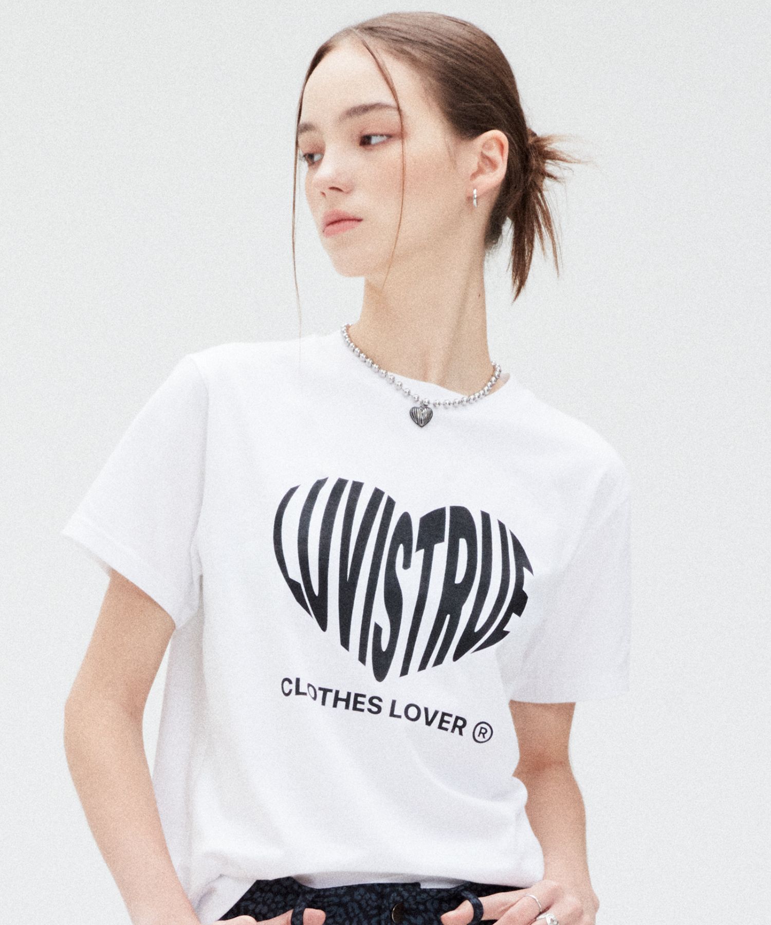 [LUV IS TRUE]★RC L LOGO SUNGRIP TEE MUSINSA | LUV IS TRUE SU HEART LOGO T-Shirt_White
