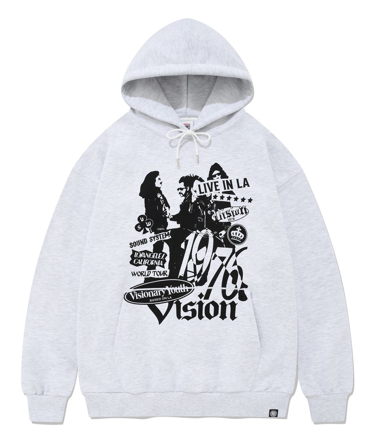 비전스트릿웨어(VISION STREETWEAR) VSW Rock Band Hoodie Light Gray