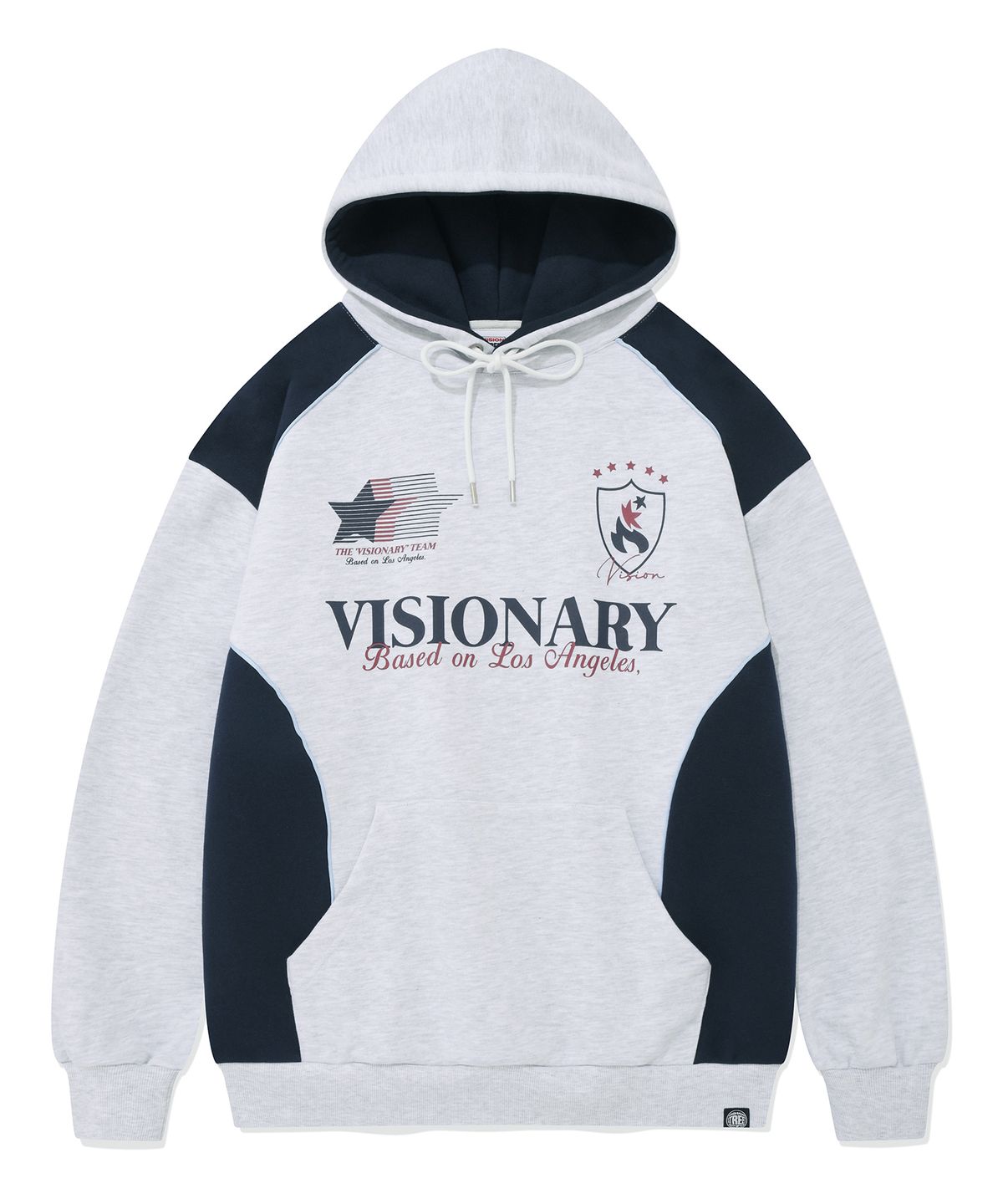 비전스트릿웨어(VISION STREETWEAR) VSW Football Hoodie Light Gray
