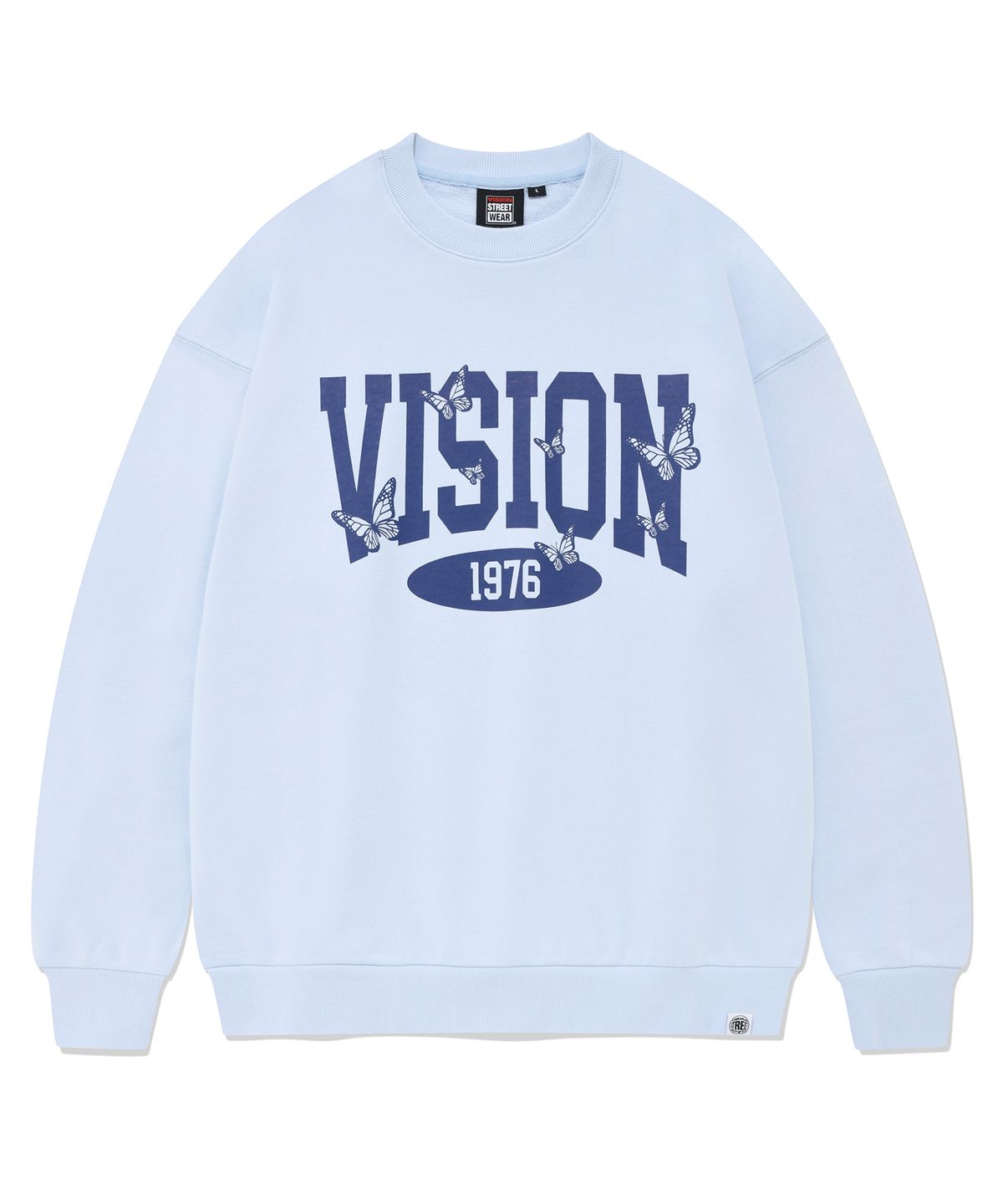 비전스트릿웨어(VISION STREETWEAR) VSW Butterfly Logo Crewneck Sky Blue