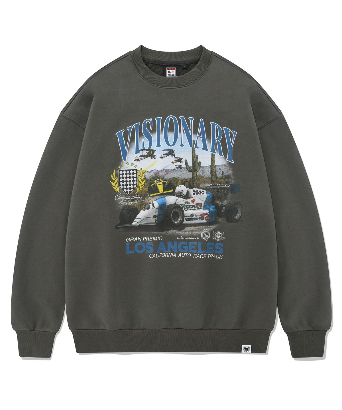 비전스트릿웨어(VISION STREETWEAR) VSW Racing Crewneck Charcoal