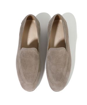 플랫 라운드토 스웨이드 미니멀로퍼 8200-QS [ASH BEIGE]