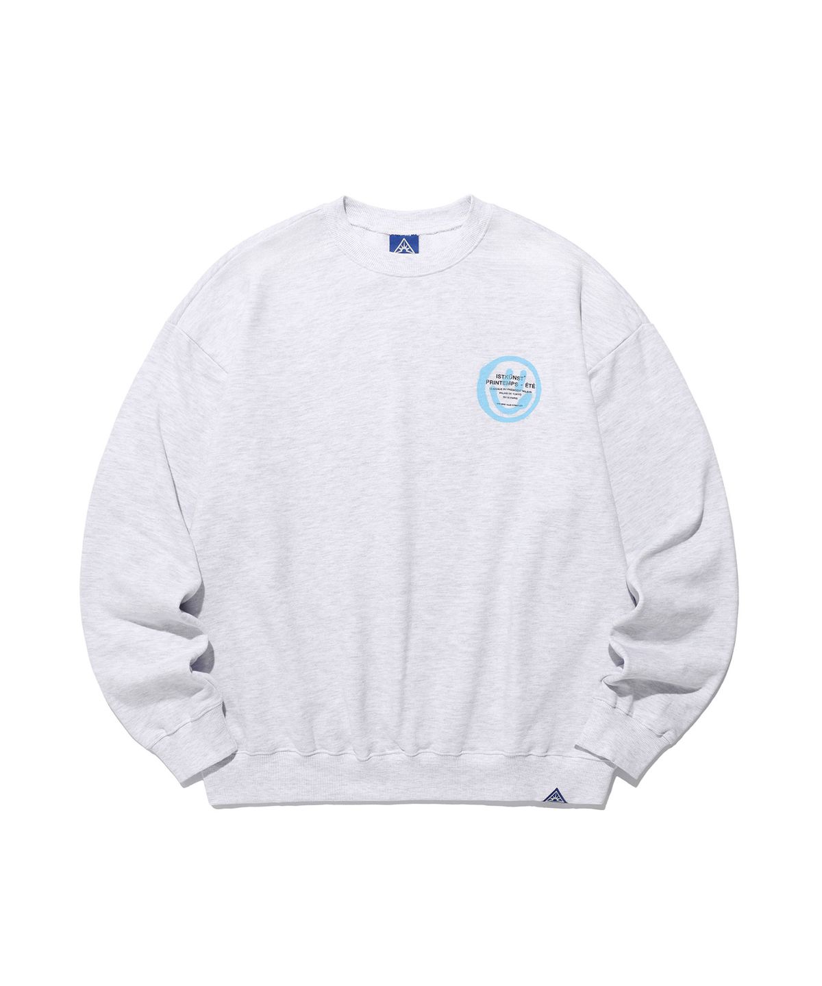 이스트쿤스트(ISTKUNST) LOGO&SMILEY SWEATSHIRTS_LIGHT GREY(IK2DSMM440A)