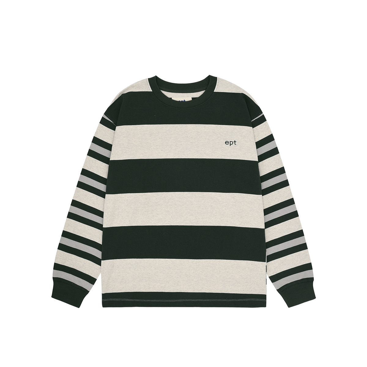 이피티(EPT) STRIP LONG SLEEVE (IVORY/GREY)