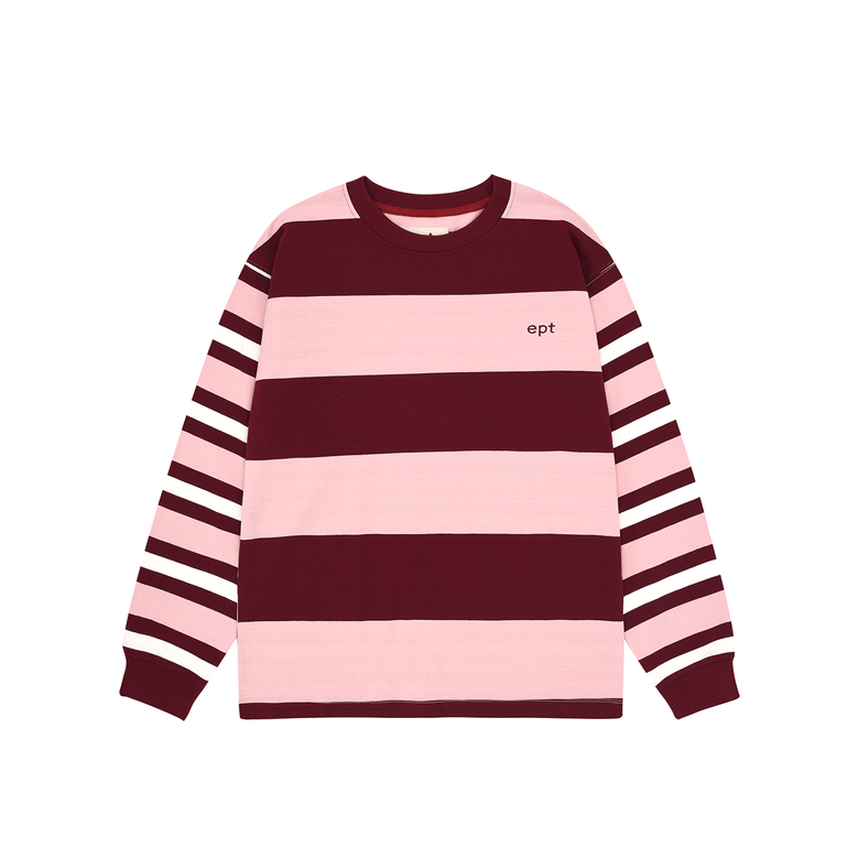 STRIP LONG SLEEVE (PINK/BURGUNDY)