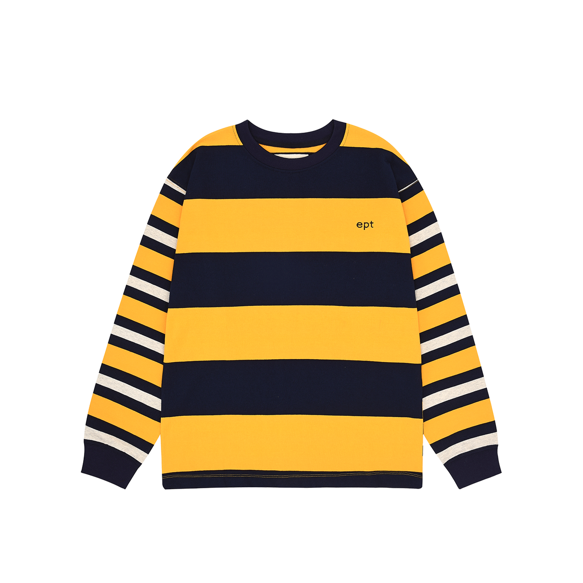 이피티(EPT) STRIP LONG SLEEVE (YELLOW/NAVY)