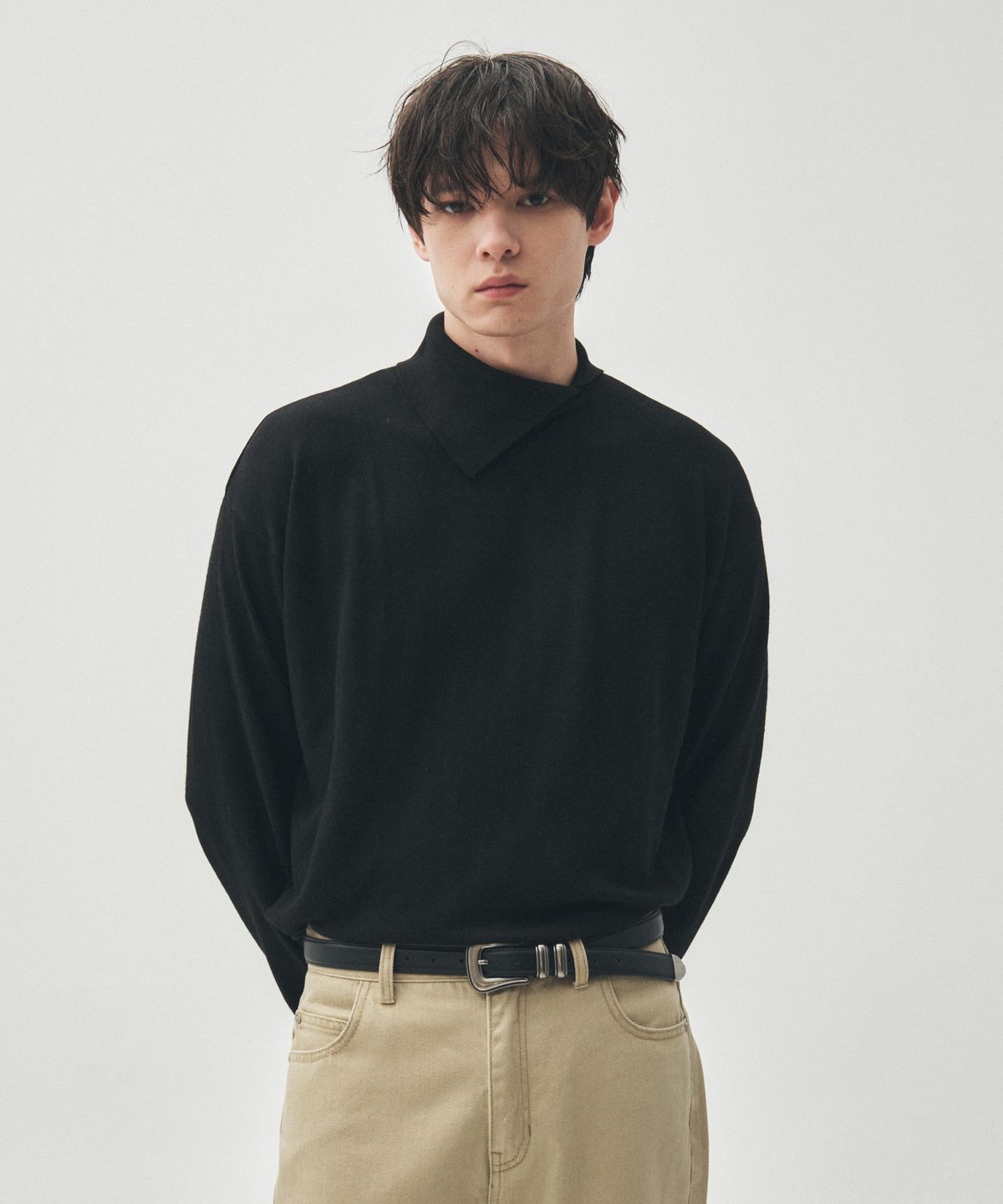 미나브(MINAV) 캐시미어 벨르 터틀넥 니트 [블랙]